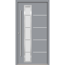 Alu-Stahlhaustür 'B06' grau links 100 x 210 cm