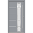 Alu-Stahlhaustür 'B06' grau rechts 100 x 210 cm