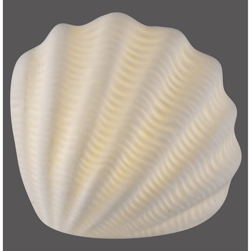 LED-Keramikleuchte 'Marishell' 6,5 x 9,4 x 9,8 cm