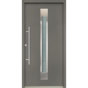 Alu-Stahlhaustür 'B17' quarzgrau links 100 x 210 cm