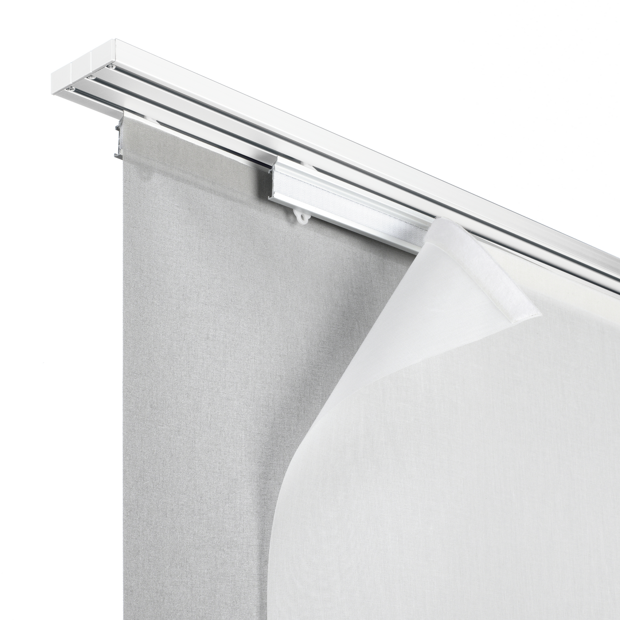 Deckenclip für 3-läufige Flächenvorhangschiene weiß 2 Stück