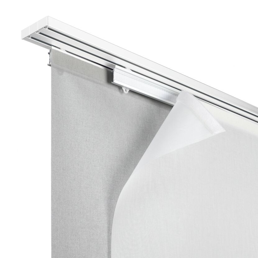 Deckenclip für 3-läufige Flächenvorhangschiene weiß 2 Stück