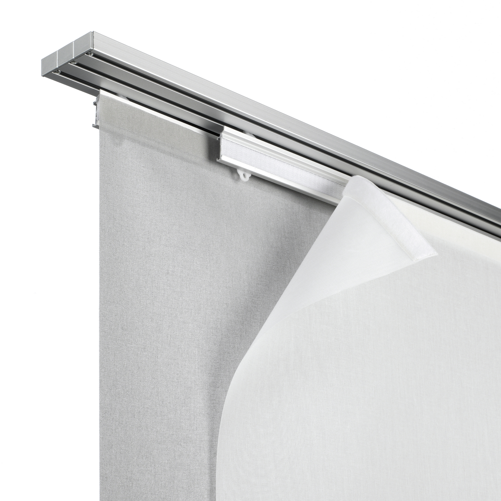 Deckenclip für 3-läufige Flächenvorhangschiene weiß 2 Stück