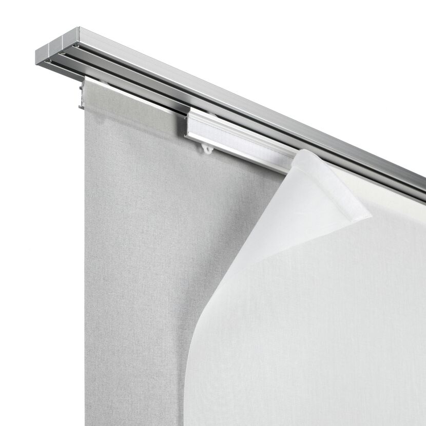 Deckenclip für 3-läufige Flächenvorhangschiene weiß 2 Stück