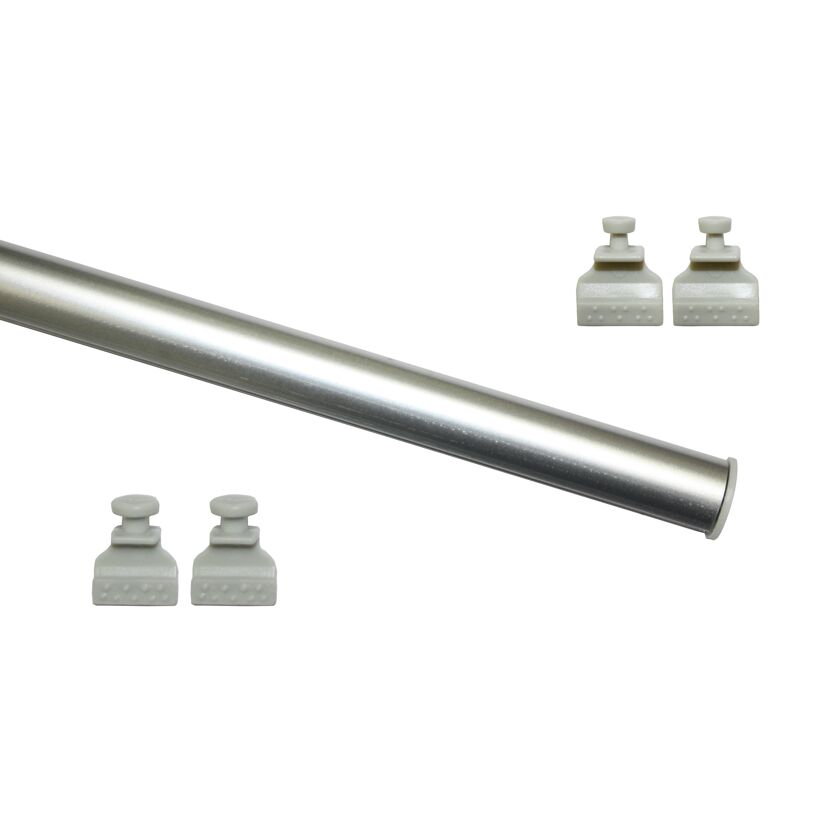 Profil zum Klipsen mit Klebestreifen silber 60 cm