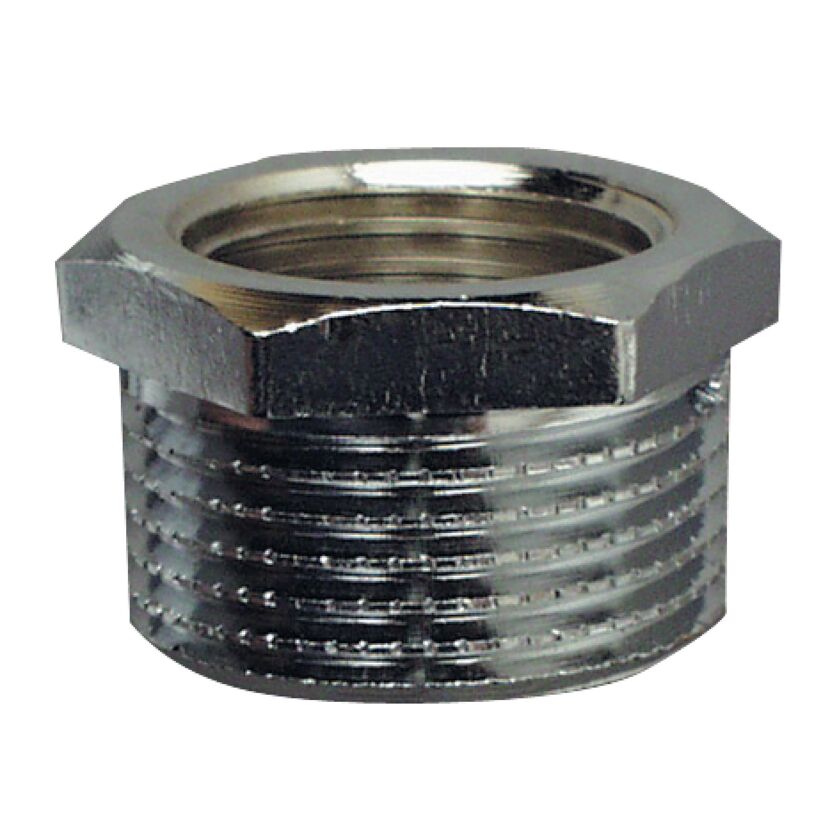 Gewindefitting verchromt 1/2" IG x 3/8" AG