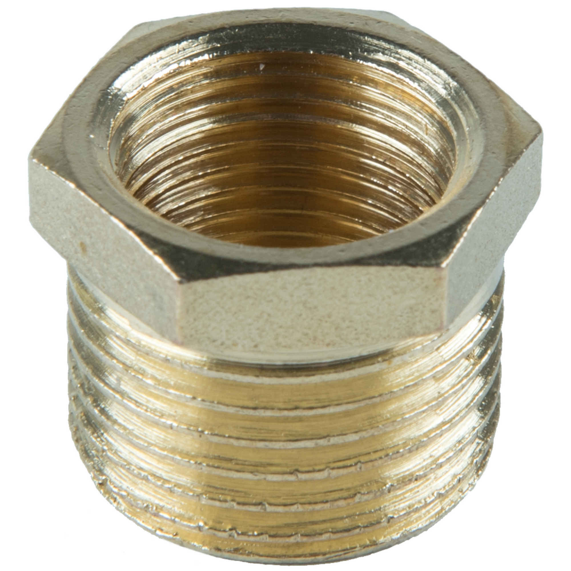 Gewindefitting Messing 1/2" IG x 3/8" AG