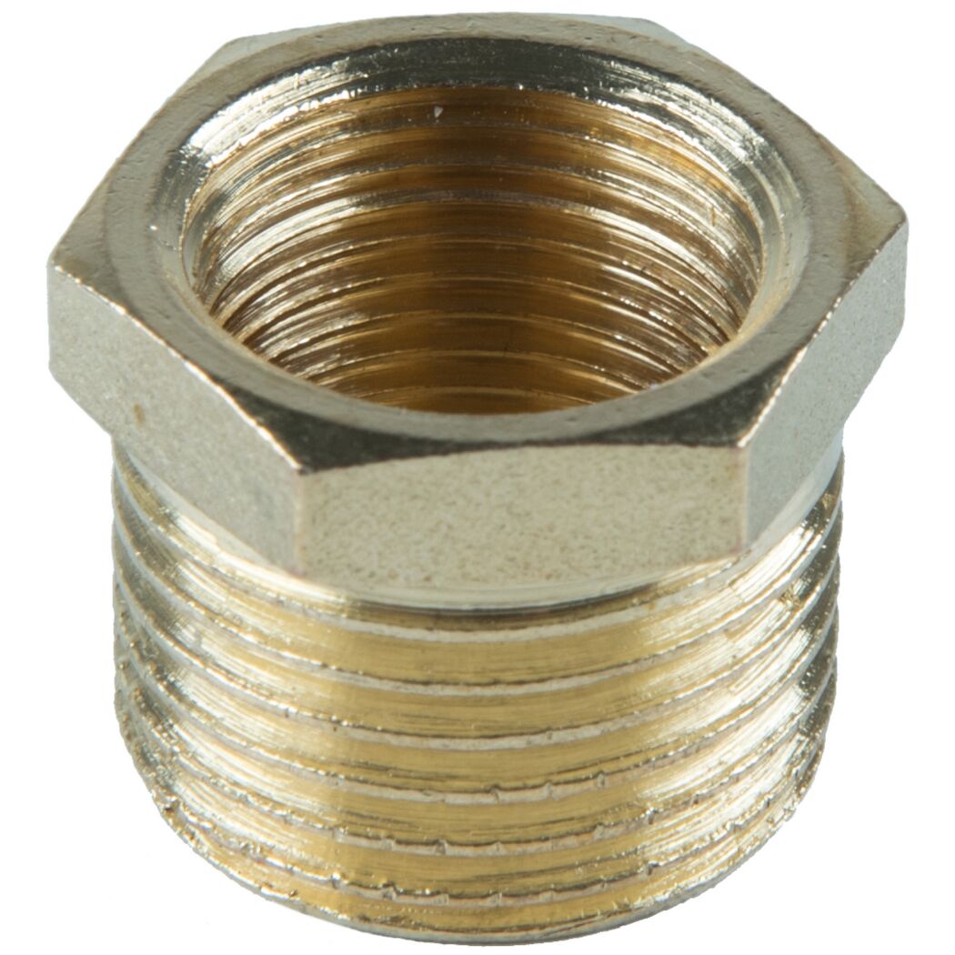 Gewindefitting Messing 1/2" IG x 3/8" AG
