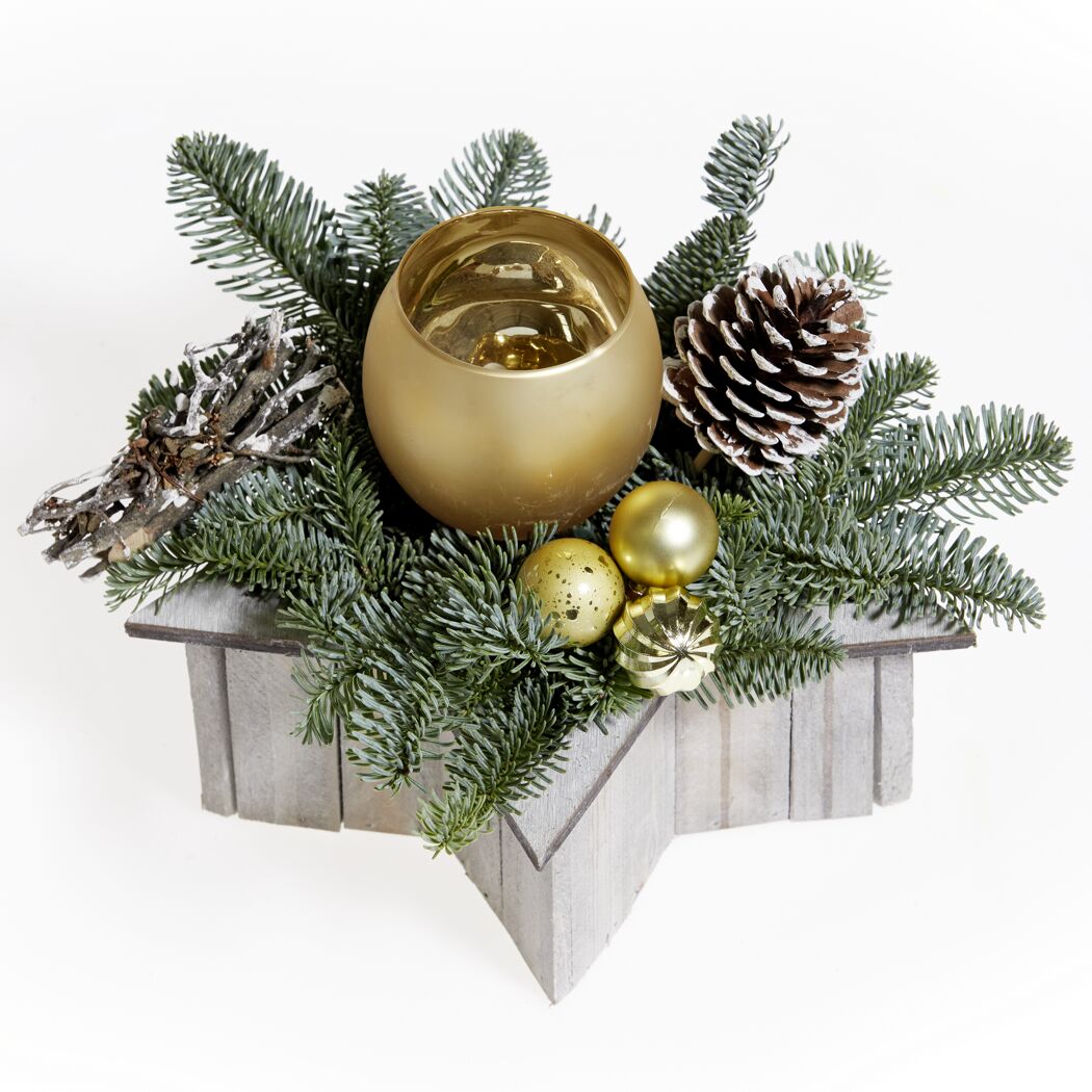Adventsgesteck 21 cm Topf