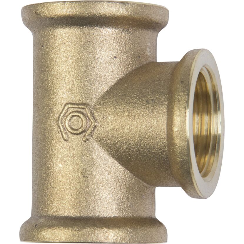 Gewindefitting T-Stück Messing 1/2" IG