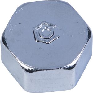 Rohrkappe Mehrkant  Messing verchromt 3/8"