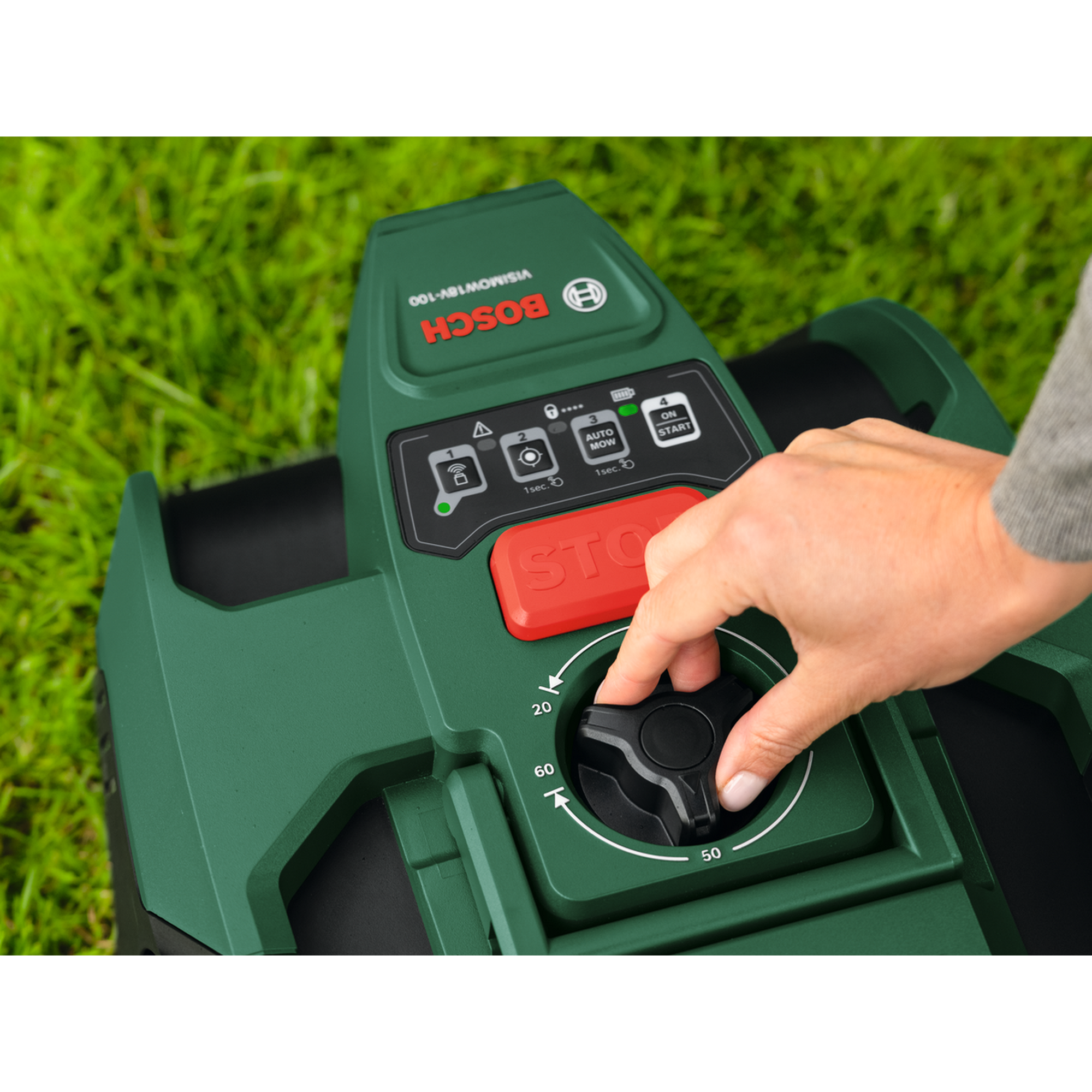 Mähroboter 'Visimow' bis 100 m² mit Akku und Ladegerät