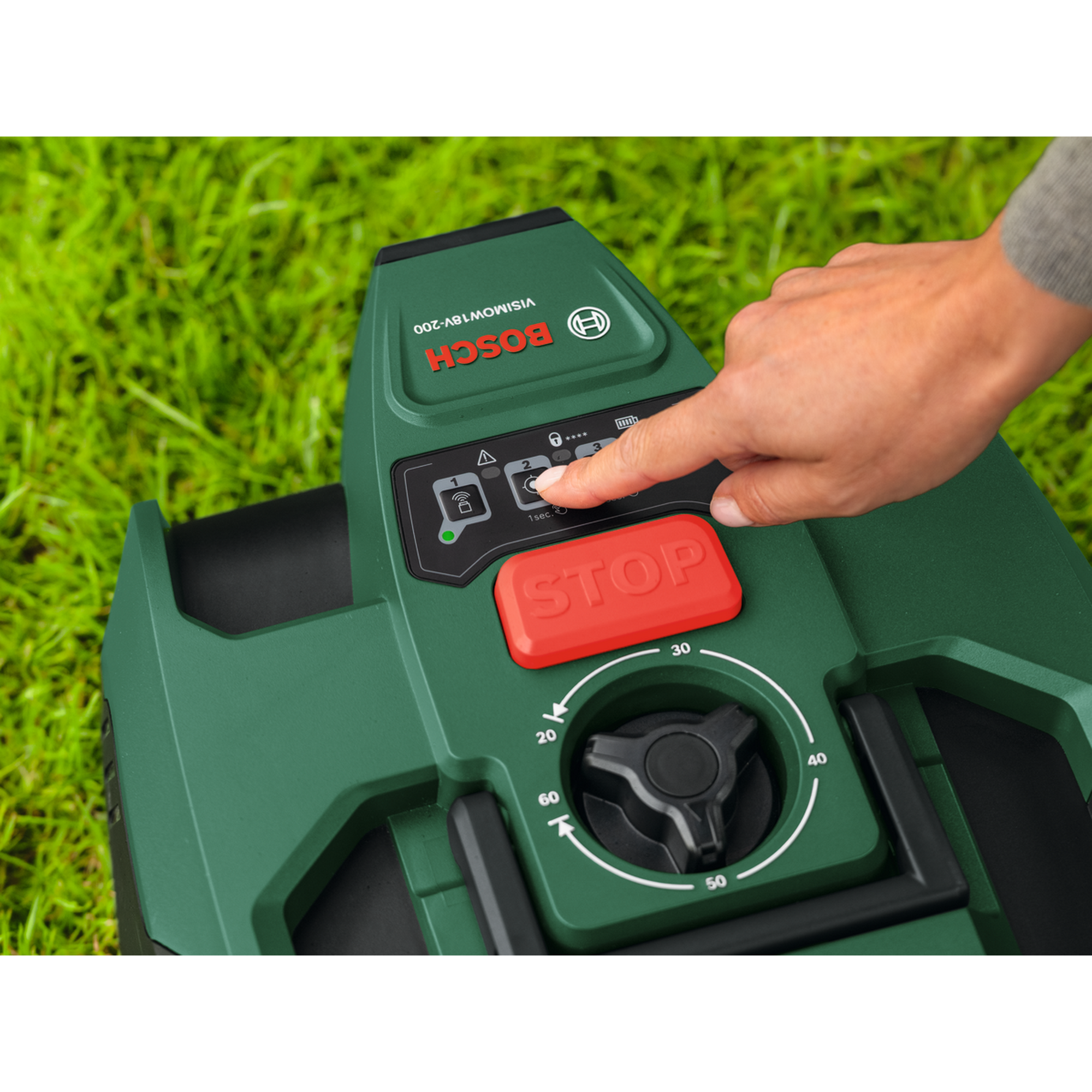 Mähroboter 'Visimow' bis 200 m² mit Akku und Ladegerät