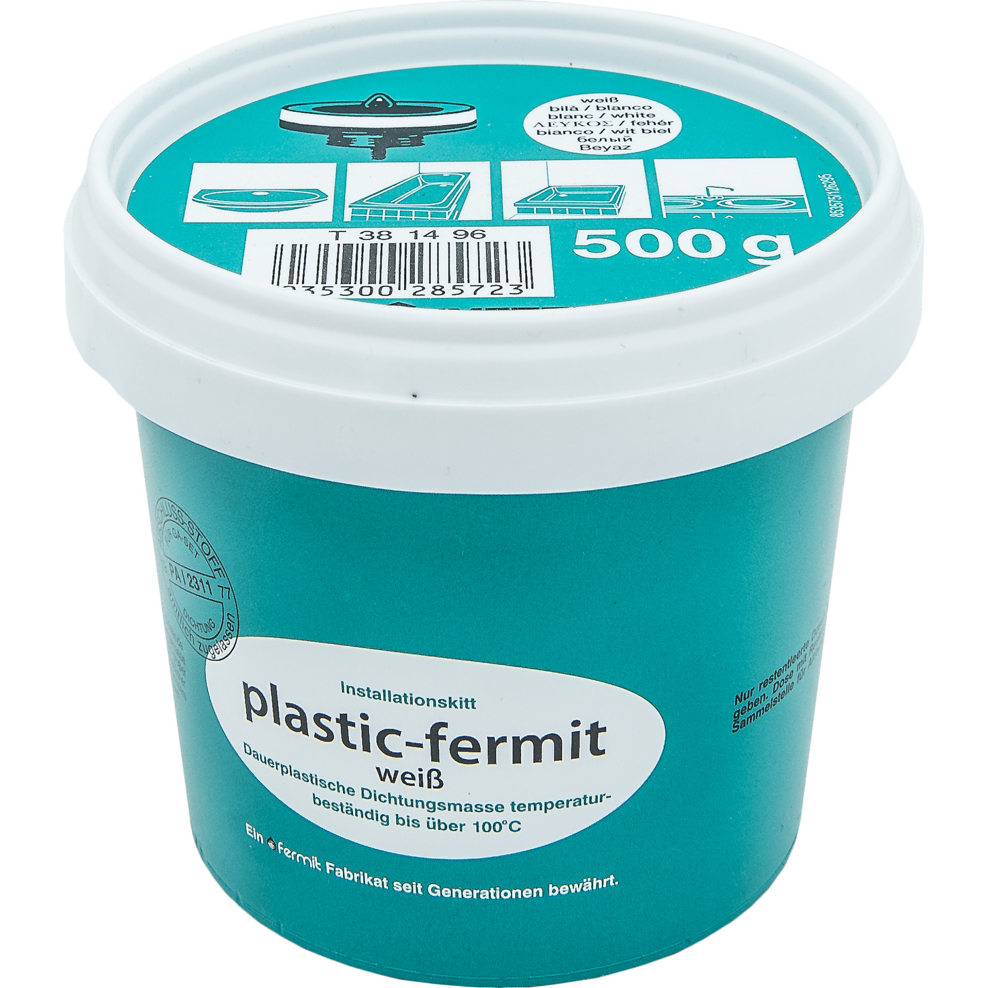 Dichtpaste 'Plastik-Fermit' weiß 500 g
