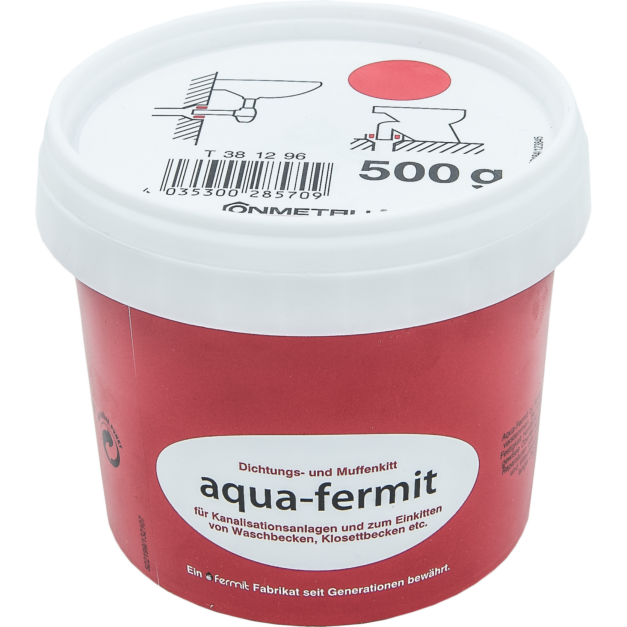 Muffenkitt 'Aquafermit' rot 500 g