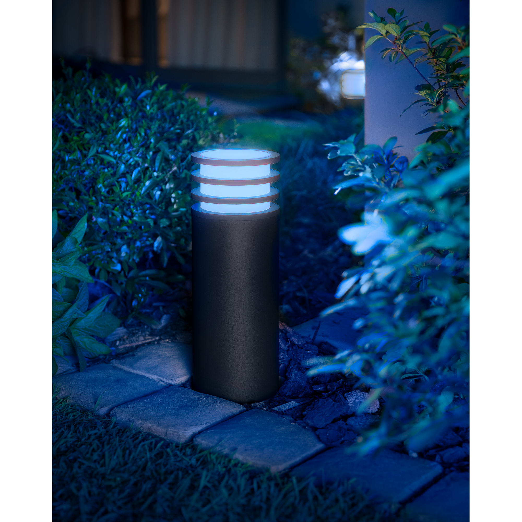 Sockelleuchte 'Hue Lucca' anthrazit Ø 14,2 x 40 cm