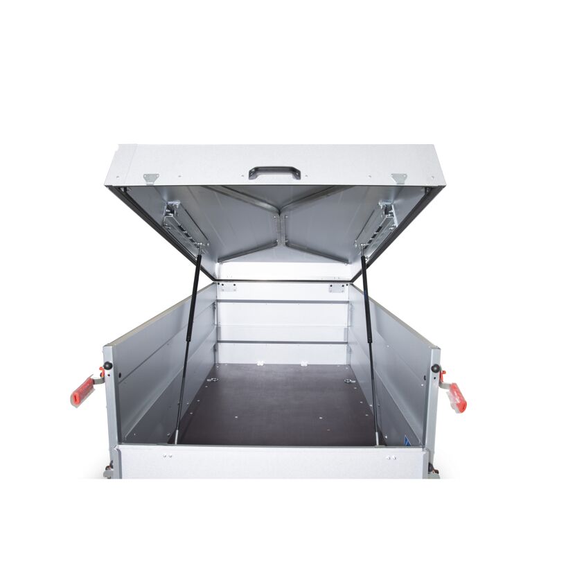 PKW-Anhänger 'BasicPlus 1000' gebremst 1000 kg inklusive Bordwandaufsatz und Deckel