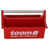 Tragekasten rot mit Aufdruck 39,5 x 21 x 21,5 cm