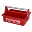 Tragekasten rot mit Aufdruck 39,5 x 21 x 21,5 cm