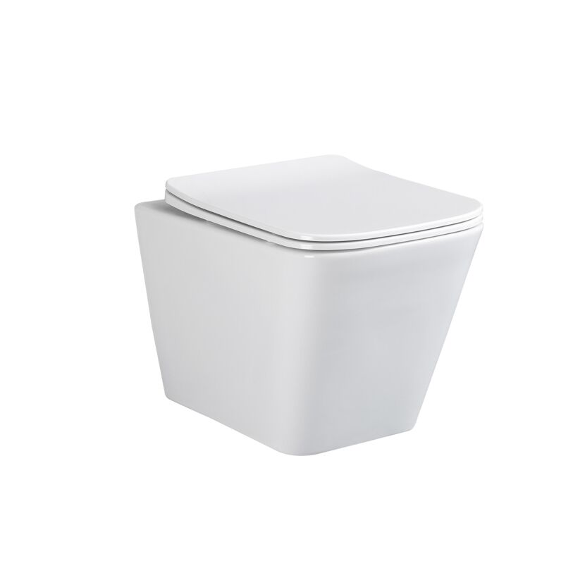 WC-Sitz 'Aliki Square' spülrandlos weiß