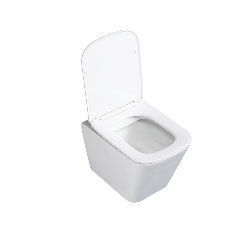 WC-Sitz 'Aliki Square' spülrandlos weiß