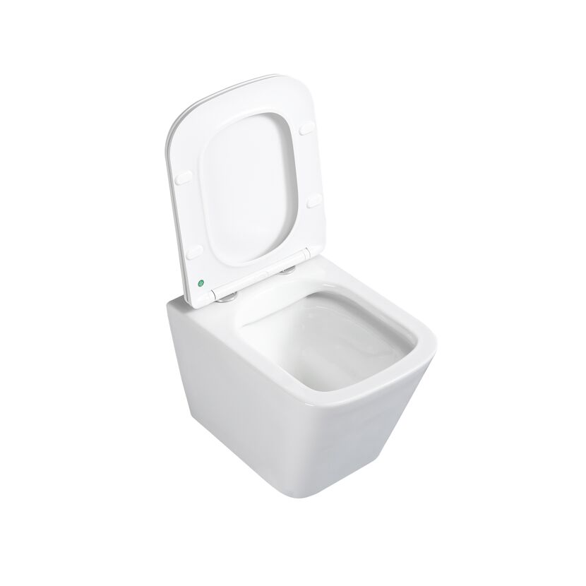 WC-Sitz 'Aliki Square' spülrandlos weiß