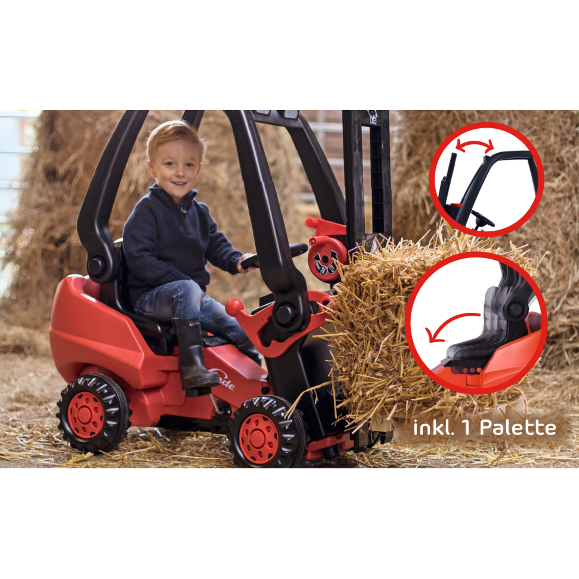 Gabelstapler Linde mehrfarbig 130 x 105 x 56 cm