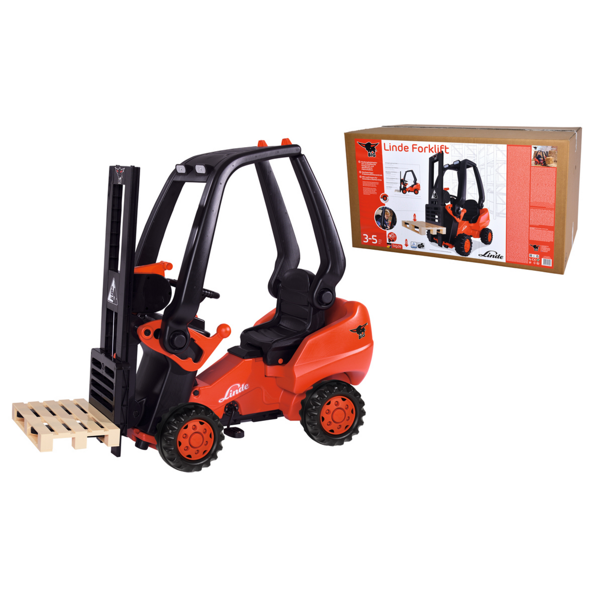 Gabelstapler Linde mehrfarbig 130 x 105 x 56 cm