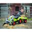 Trettraktor Claas Celtis mit Anhänger mehrfarbig 169 x 54 x 46 cm