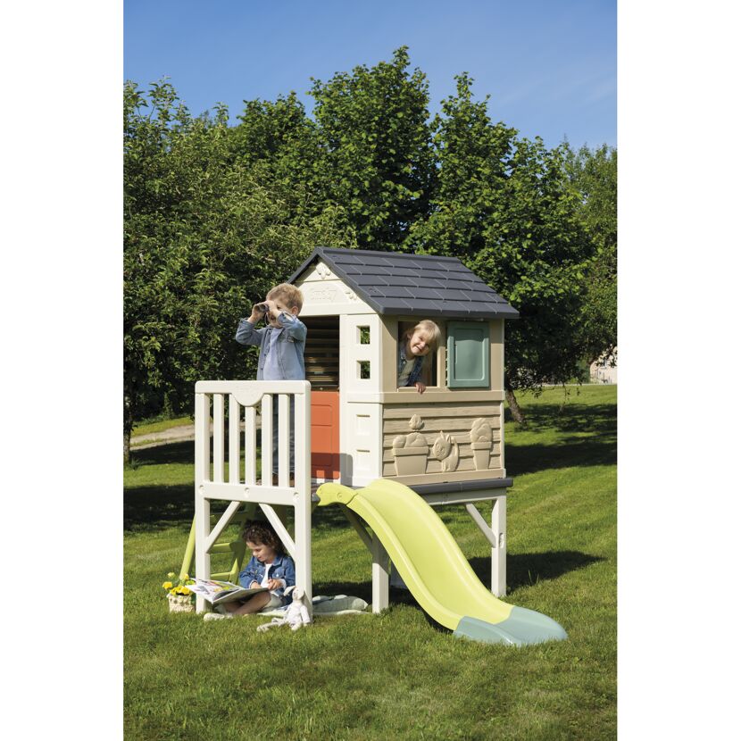Spielhaus mit Stelzen mehrfarbig 160 x 197 x 243 cm