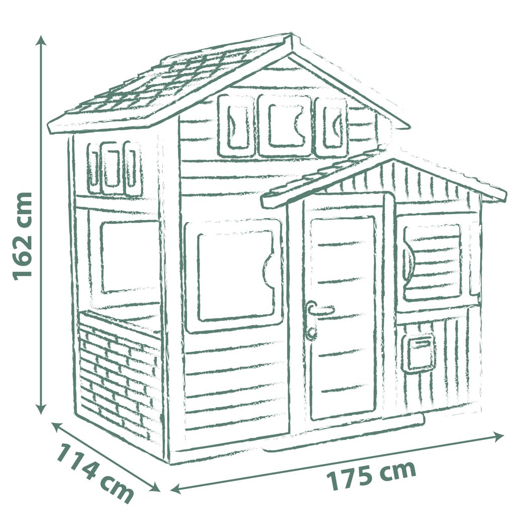 Spielhaus 'Evo Friends' mehrfarbig 175,4 x 108 x 162 cm