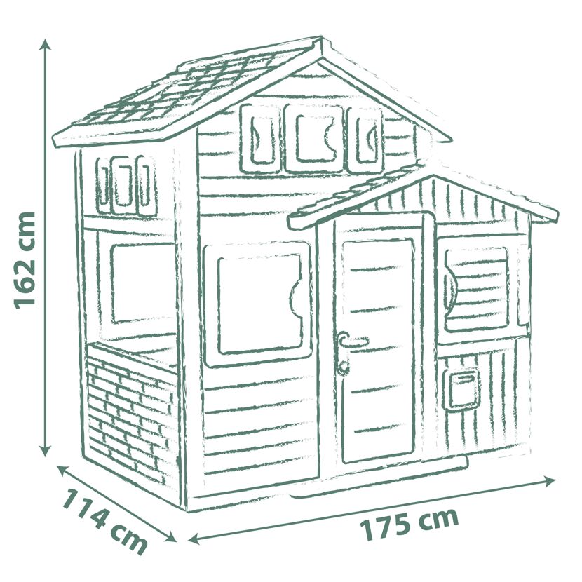 Spielhaus 'Evo Friends' mehrfarbig 175,4 x 108 x 162 cm