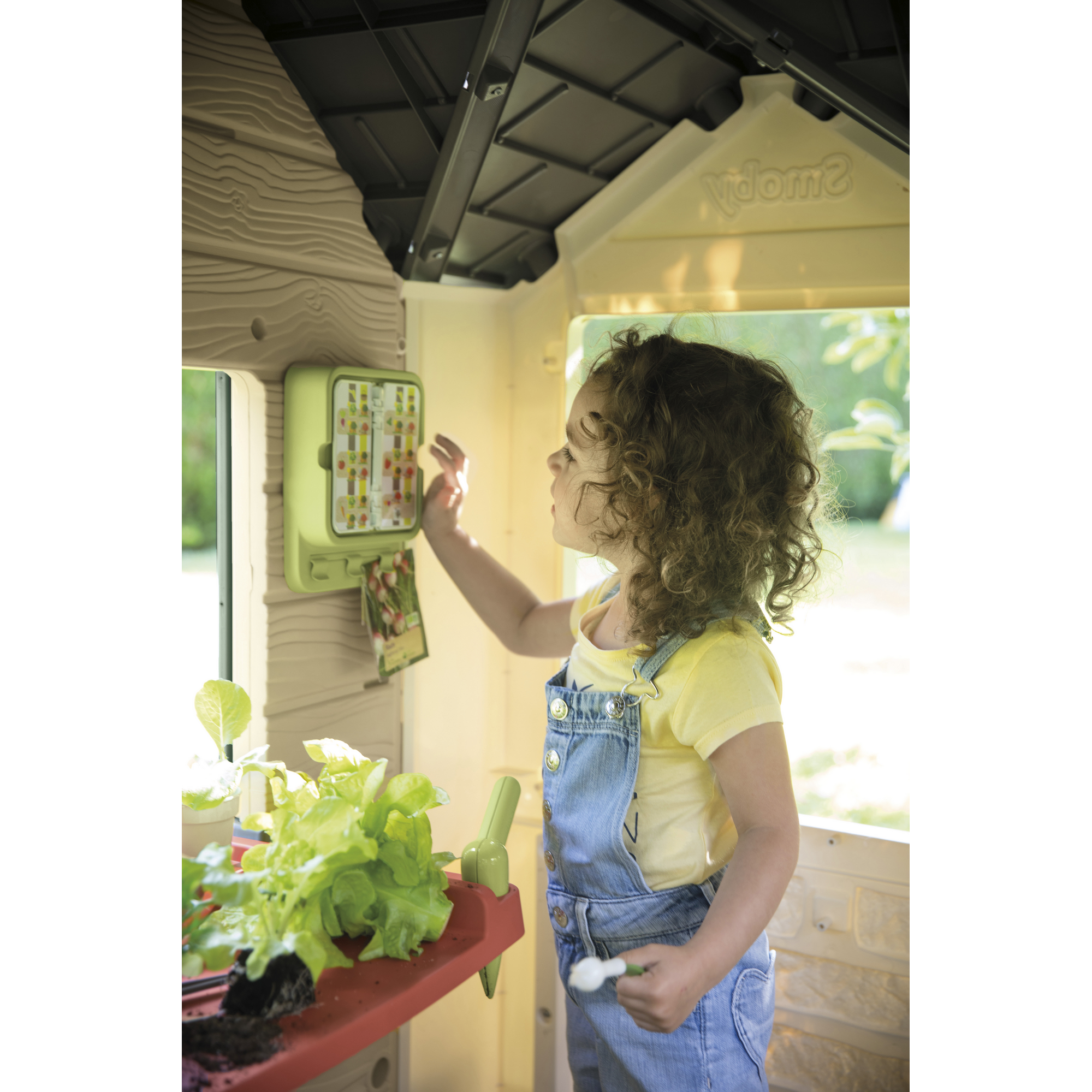 Spielhaus mit Garten mehrfarbig 132 x 135 x 128,5 cm