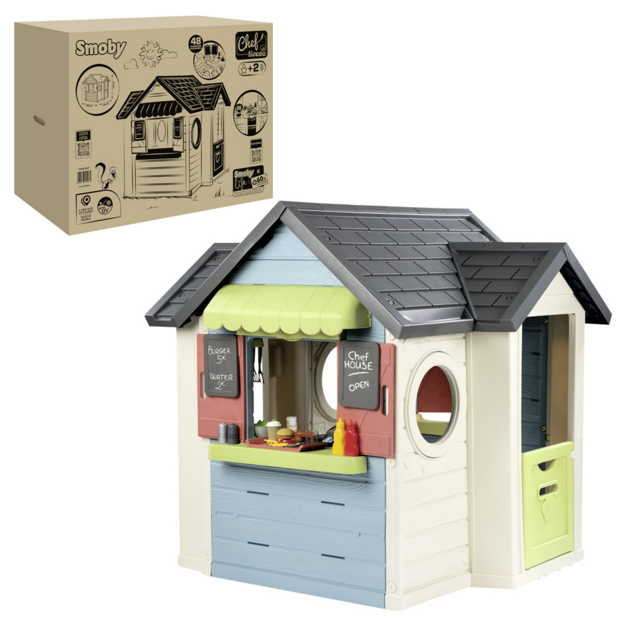 Spielhaus 'Chef' mehrfarbig 132 x 135 x 124 cm