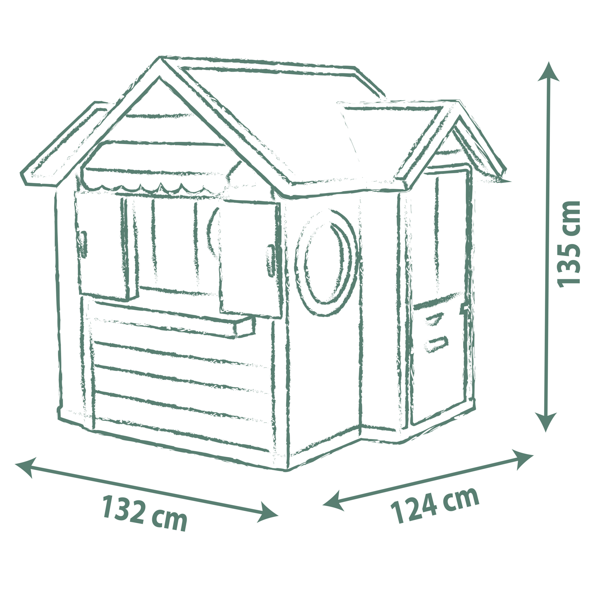 Spielhaus 'Chef' mehrfarbig 132 x 135 x 124 cm