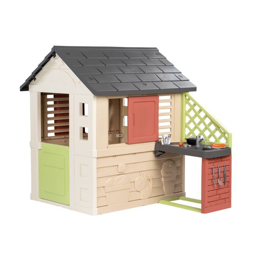 Spielhaus 'Natur' mit Küche mehrfarbig 145 x 127 x 145 cm