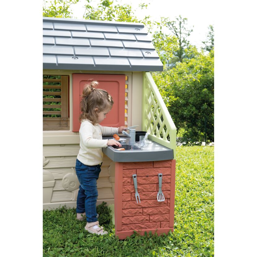 Spielhaus 'Natur' mit Küche mehrfarbig 145 x 127 x 145 cm