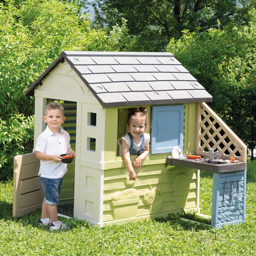 Spielhaus 'Pretty' mit Küche mehrfarbig 145 x 127 x 110 cm