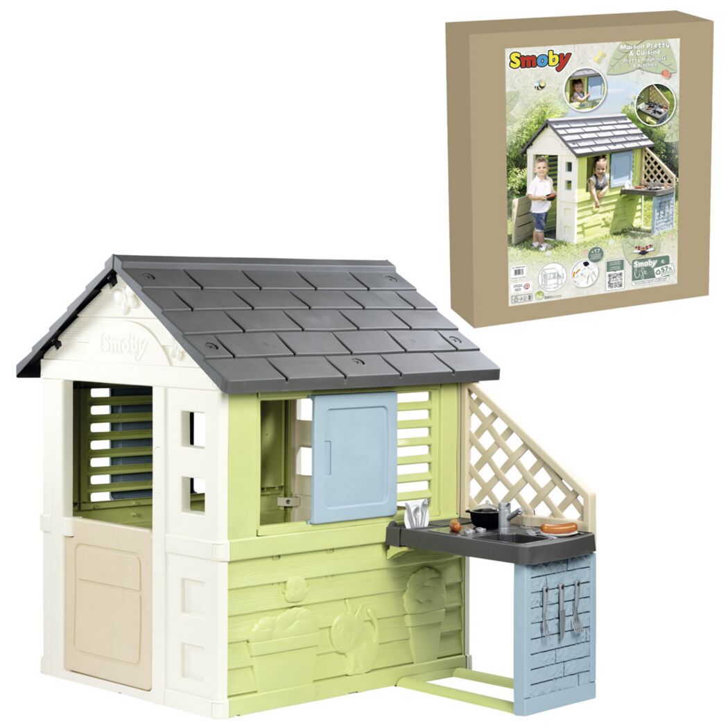 Spielhaus 'Pretty' mit Küche mehrfarbig 145 x 127 x 110 cm