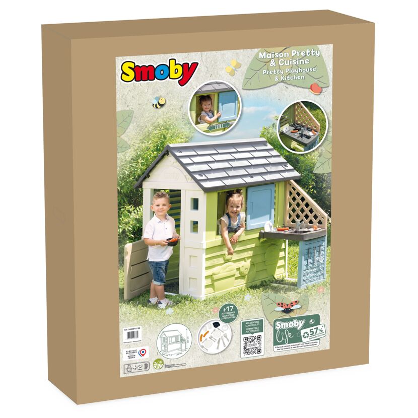 Spielhaus 'Pretty' mit Küche mehrfarbig 145 x 127 x 110 cm