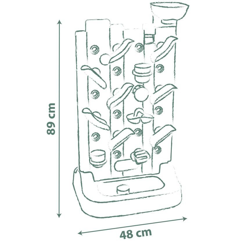Spielwand 6-in-1 mehrfarbig 48 x 88 x 43 cm