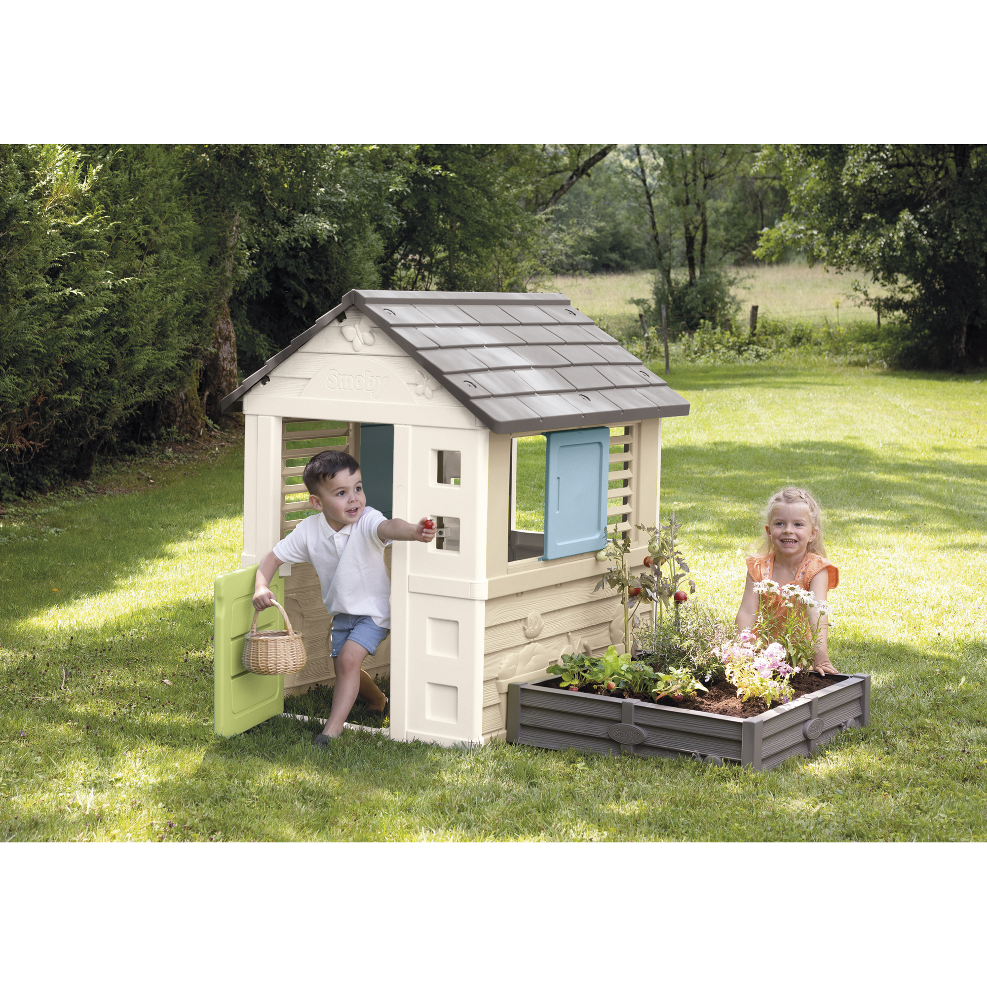 Spielhaus 'Square' mit Sandkasten mehrfarbig 174 x 127 x 110 cm