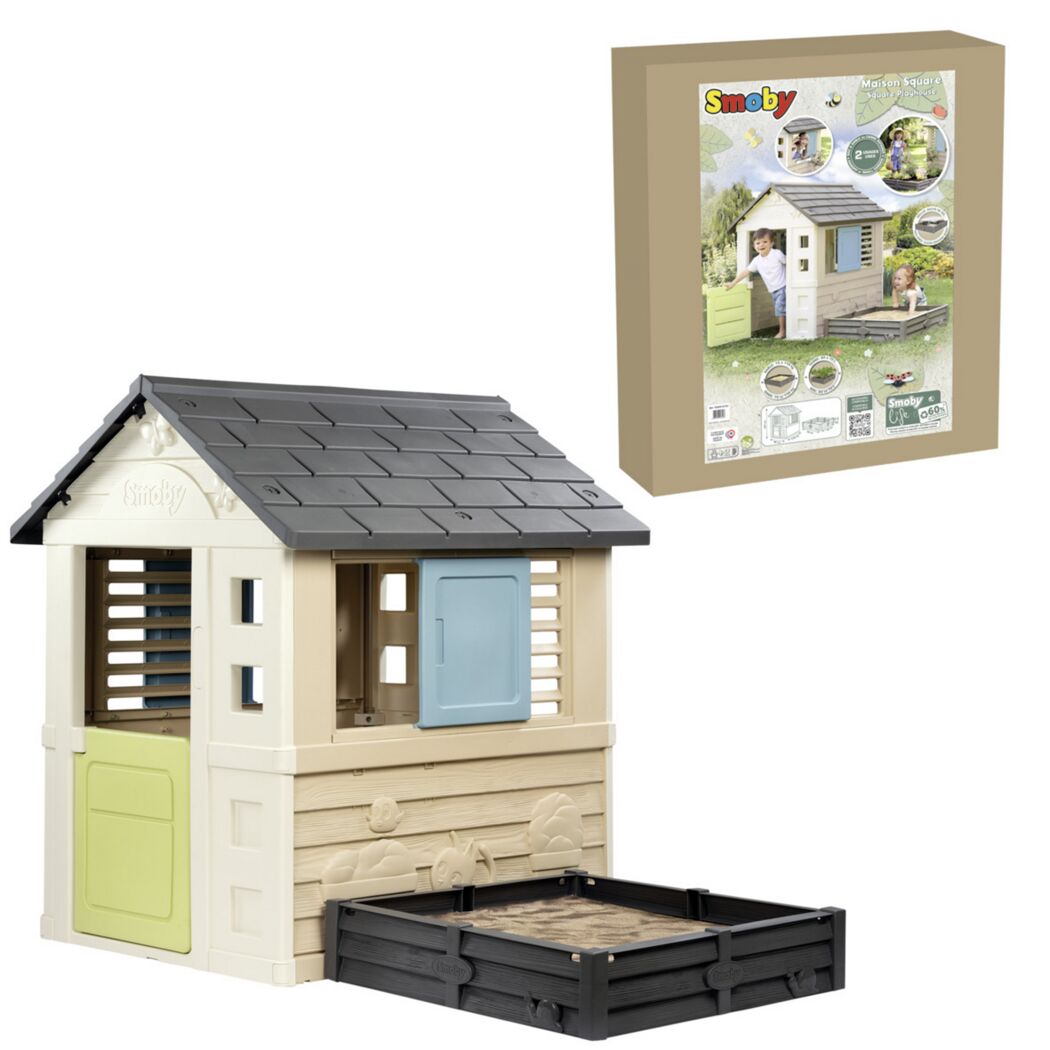 Spielhaus 'Square' mit Sandkasten mehrfarbig 174 x 127 x 110 cm