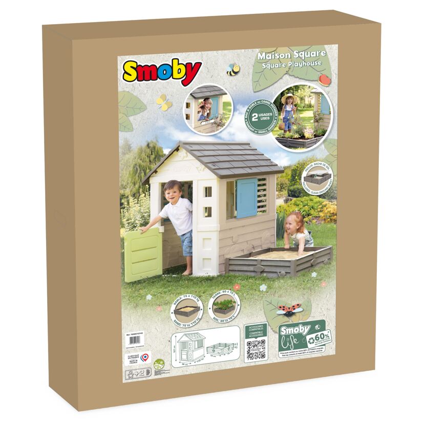 Spielhaus 'Square' mit Sandkasten mehrfarbig 174 x 127 x 110 cm