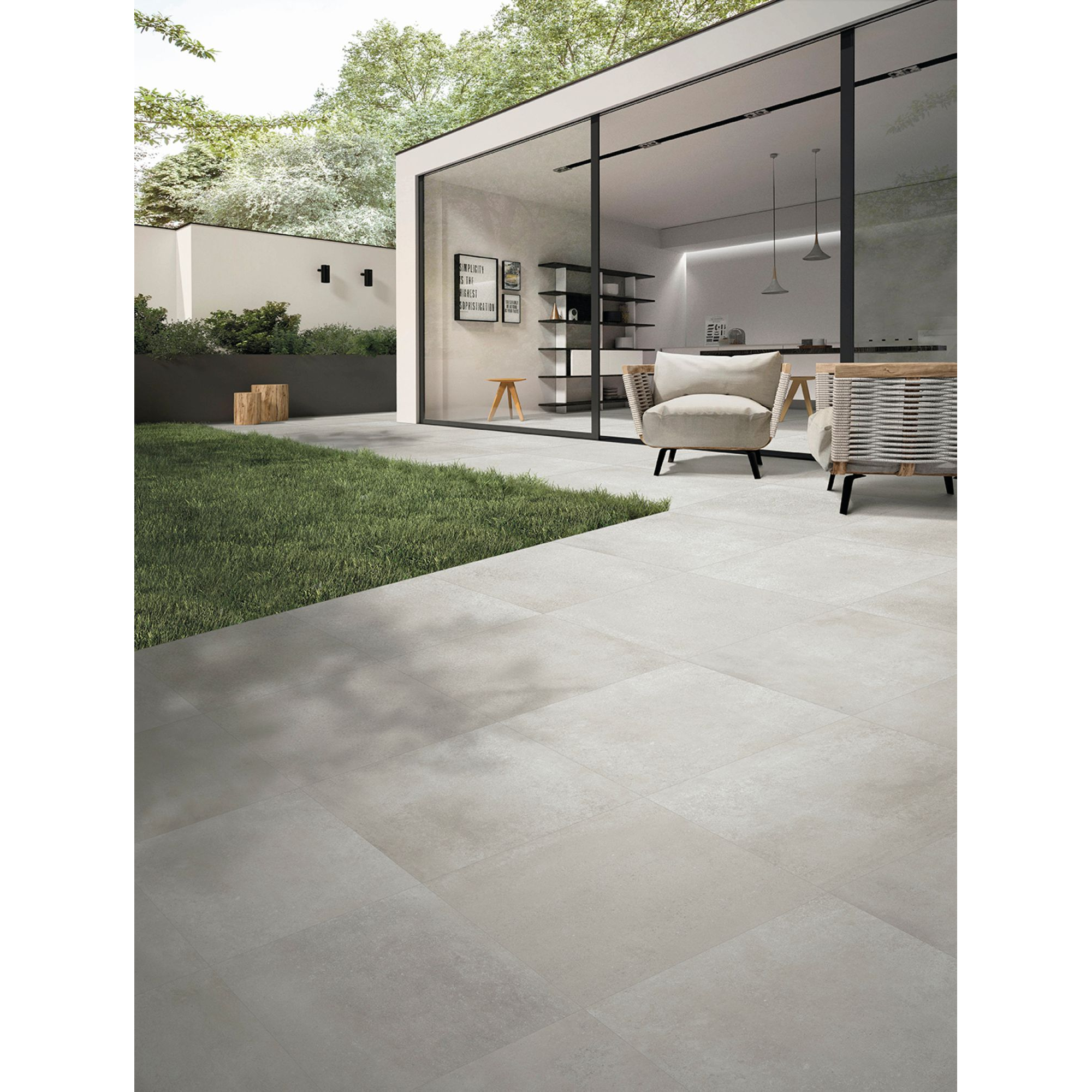 Bodenfliese 'Workshop' Feinsteinzeug grau 61 x 61 x 0,82 cm