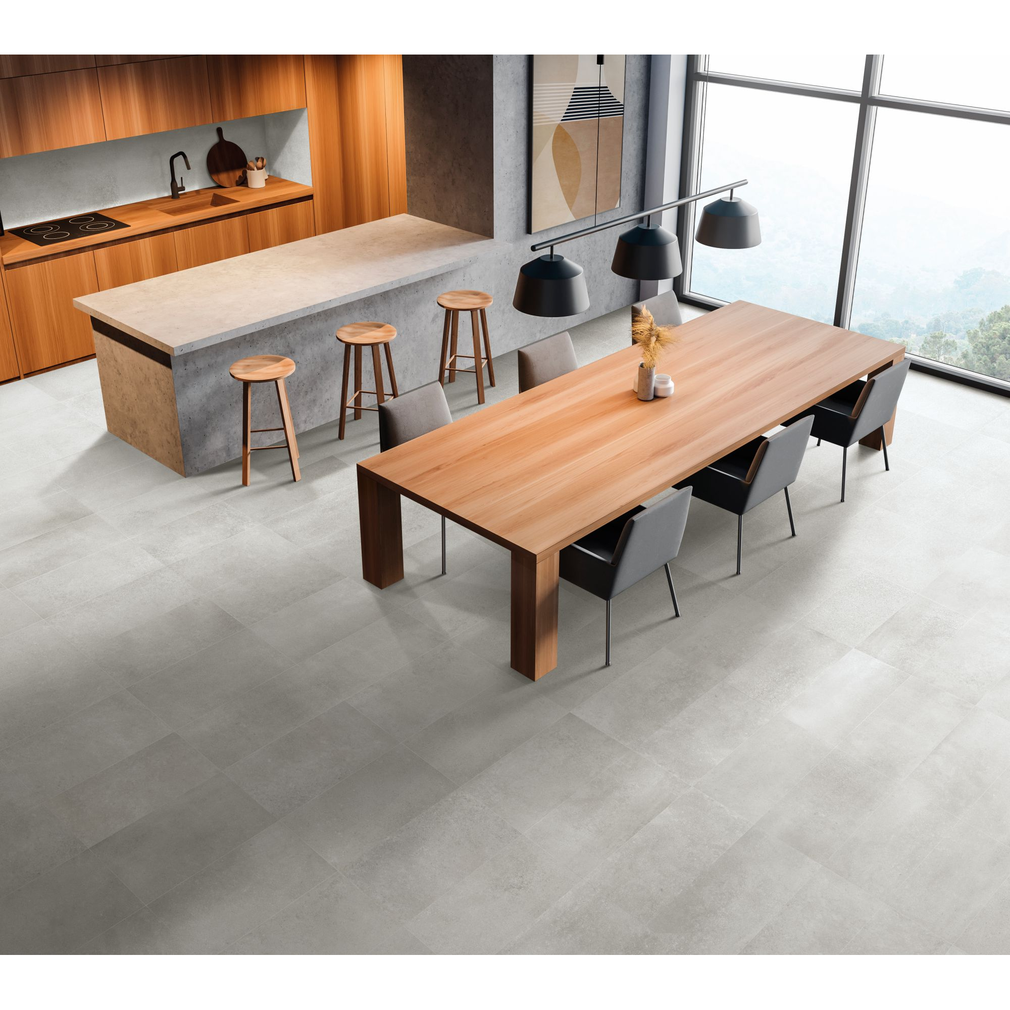 Bodenfliese 'Workshop' Feinsteinzeug grau 30,5 x 61 x 0,72 cm