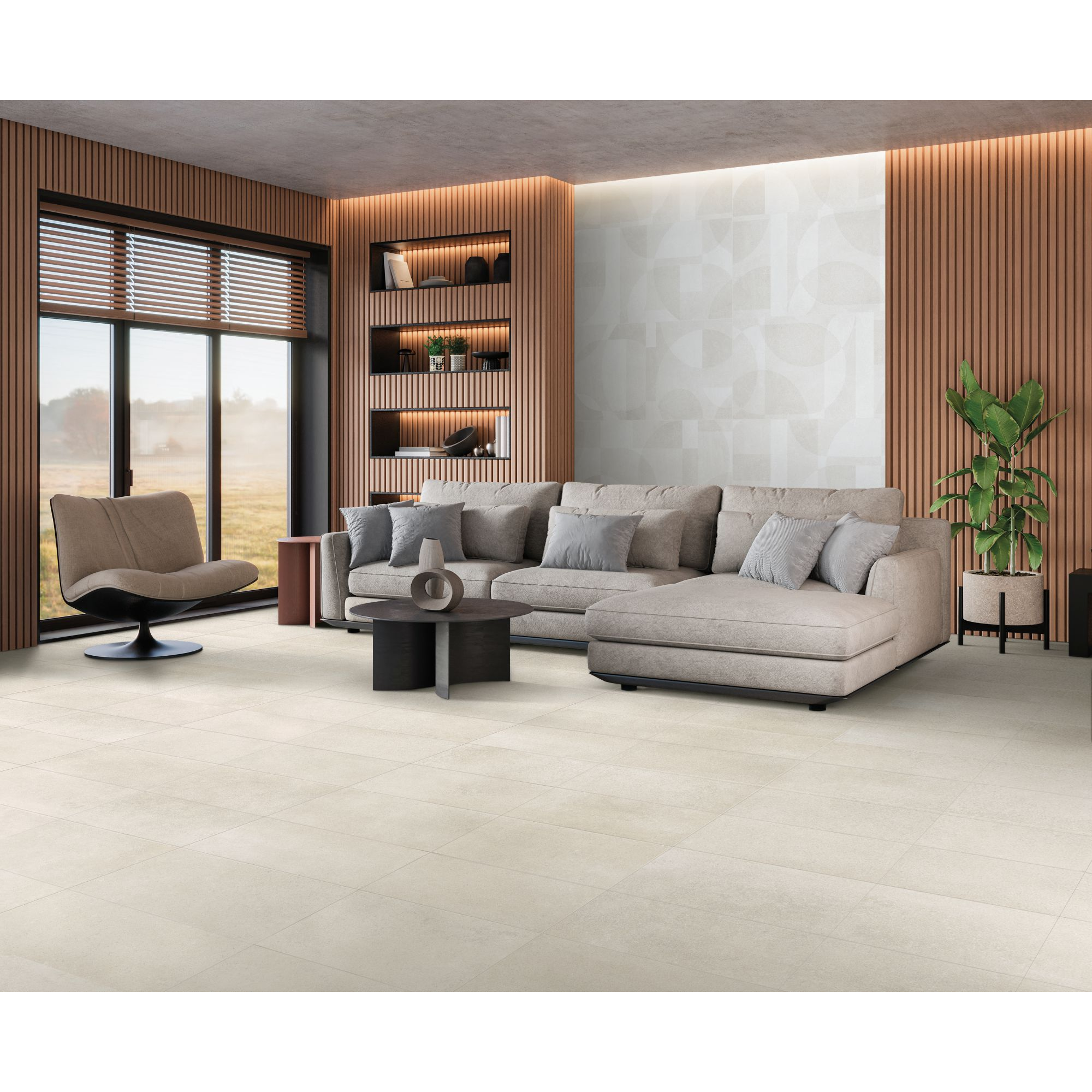 Bodenfliese 'Workshop' Feinsteinzeug beige 30,5 x 61 x 0,72 cm