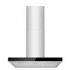 Inselhaube 'Cara' Edelstahl mit Glasfront 90 cm