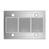 Inselhaube 'Cara' Edelstahl mit Glasfront 90 cm