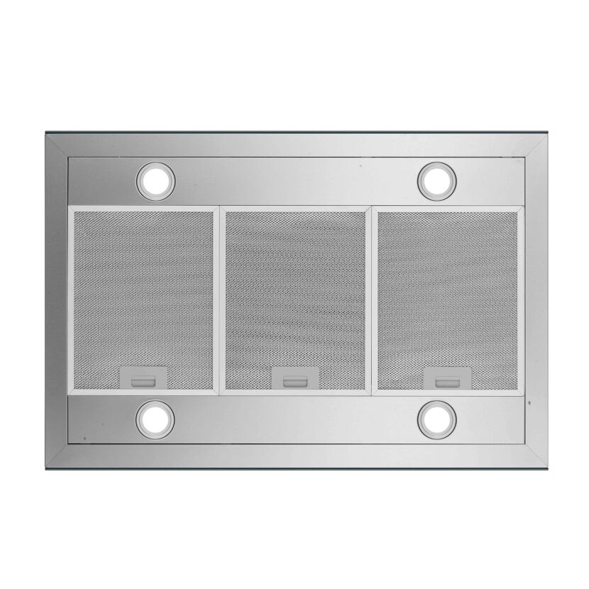Inselhaube 'Cara' Edelstahl mit Glasfront 90 cm